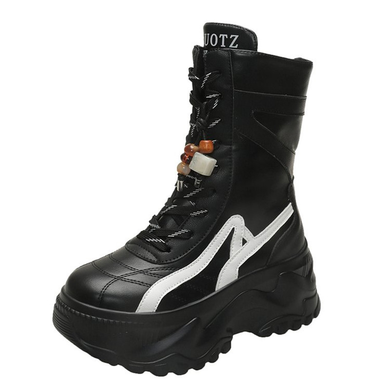 New Women 8CM Chunky Mid-Calf  - Motorcycle Chain recension och pris