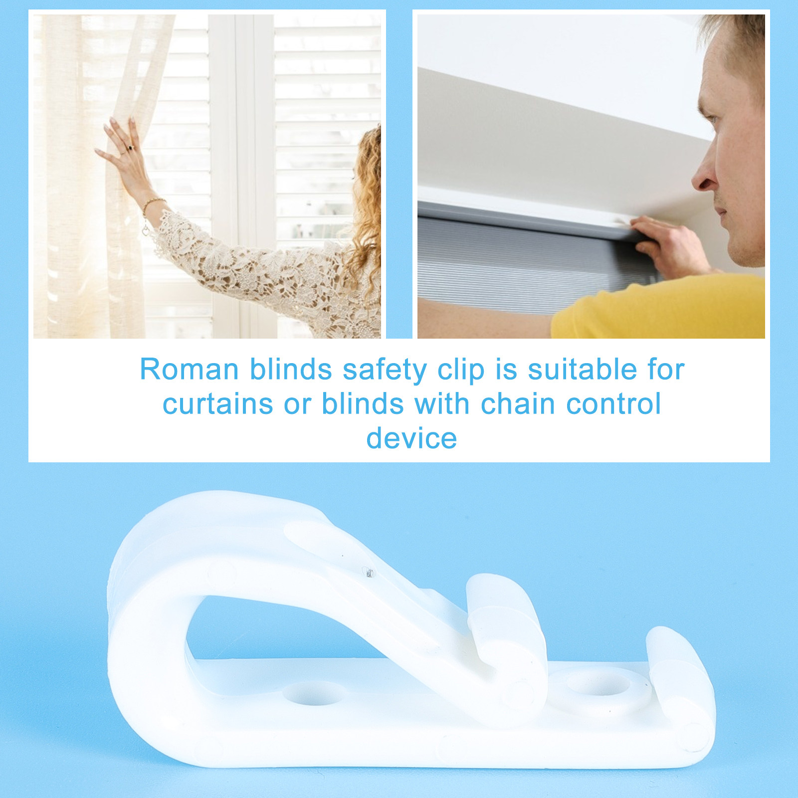 8Pcs Window Blind Safety Clips - Roller Chain recension och pris